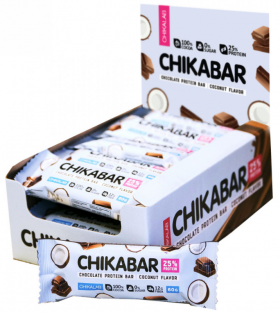 Bombbar CHIKALAB Батончик глазированный с начинкой (20 шт в уп) Упаковка 60&nbsp;г