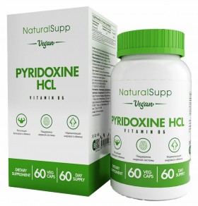 NaturalSupp Vitamin B6 PYRIDOXINE HCL 6 мг