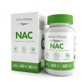 NaturalSupp NAC (N-ацетилцистеин 600 мг, Селен 25мкг)