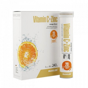Maxler Vitamin C + Zinc Effervescent (20таб в тубе и 3 туб в кор)