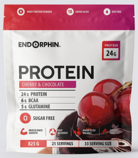 Уценка Endorphin Whey Protein (пакет) 825 г Вишня в шоколаде дырочка заклеен 825&nbsp;г