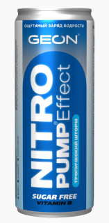 GEON Nitro Effect Безалкогольный тонизирующий газированный напиток (20шт в уп) Штучно 330&nbsp;Мл (превью)