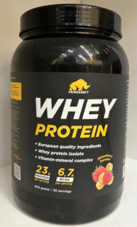 Брак Prime Kraft WHEY Protein банка 900 г Клубника-банан сыпется из под крышки (превью)