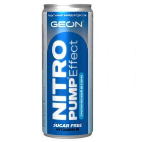 GEON Nitro Effect Безалкогольный тонизирующий газированный напиток (20шт в уп) Штучно 330 мл Тропический шторм до 01.25