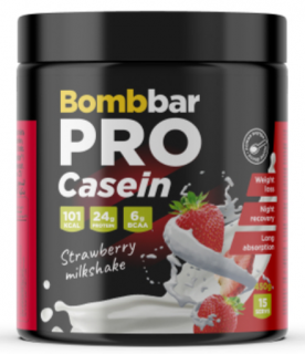 Bombbar Casein PRO 450 г Клубничный милкшейк без НДС (превью)