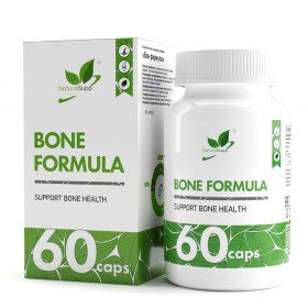 NaturalSupp Bone Formula (Кальций 250мг+К2 0,0225мг+Д3 0,0025мг+Магний100мг+Цинк 1.25мг) 60 капс без НДС (превью)