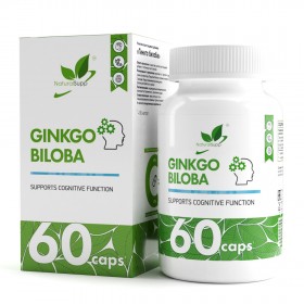 NaturalSupp Ginkgo Biloba (Гинкго билоба экстракт 50:1 - 120 мг элеутерококк экстракт 200 мг) 60 капс без НДС