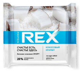 Proteinrex Хлебцы протеино-злаковые 20% протеина Crispy (12 шт в уп) 55 г Кокосовый крамбл без НДС