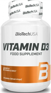 BioTech USA Vitamin D3 2000 IU 120 таб без НДС