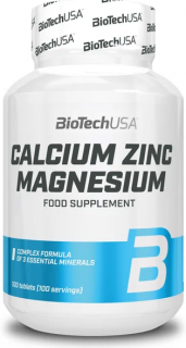 BioTech USA Calcium Zinc Magnesium 100 таб без НДС