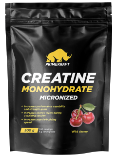 Prime Kraft Creatine Monohydrate дойпак 500 г со вкусом wild cherry (дикая вишня) без НДС