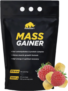 Prime Kraft MASS GAINER дойпак Клубника-банан 3000 г без НДС (превью)