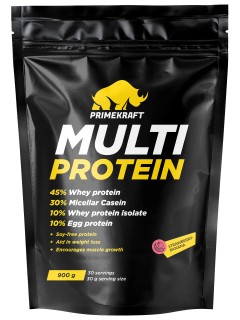 Prime Kraft MULTI PROTEIN дойпак 900 г Клубника-банан без НДС (превью)