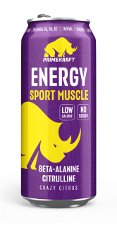 Prime Kraft Напиток ENERGY SPORT MUSCLE (12шт в уп) 500 мл без НДС