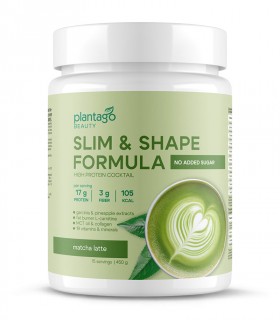 PLANTAGO Slim&Shape Formula коктейль протеиновый для похудения 450 г «Матча-Латте» без НДС (превью)