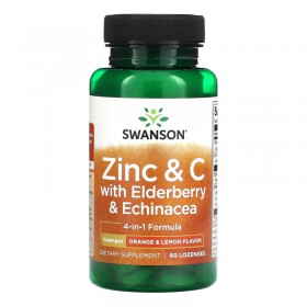 Sw Zinc & C Lozenges w/ Elderberry & Echinacea-Orange & Lemon Flavor 60 Loz (превью)